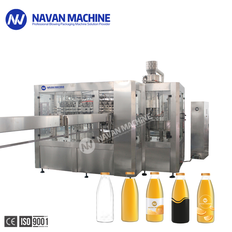Línea automática de llenado de botellas de PET para bebidas de jugo de venta caliente